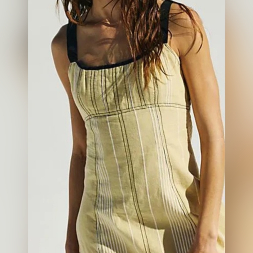Free People Pampas Combo Sailor Mini Dress Size Large